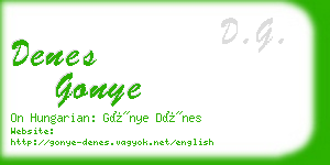 denes gonye business card